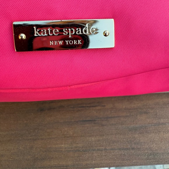 Kate Spade Small Sutton Strawfroyo Nylon Bow Tote Bag Hot Pink PXU4561 - Picture 3 of 14